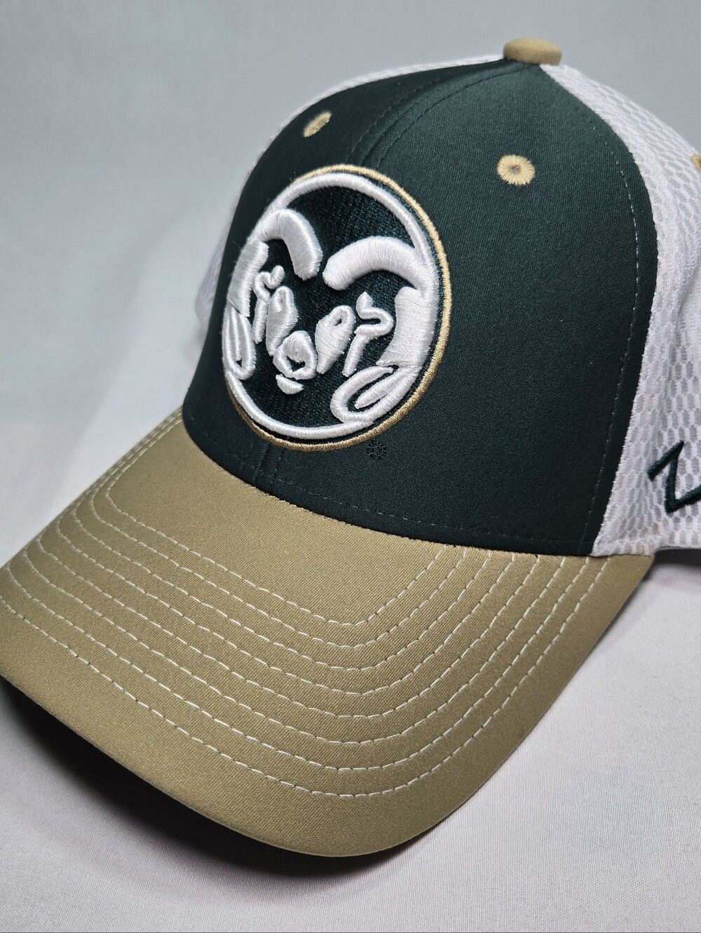 CSU Rams Zephyr Size Adult S Hat Cap Colorado State Green Gold EUC